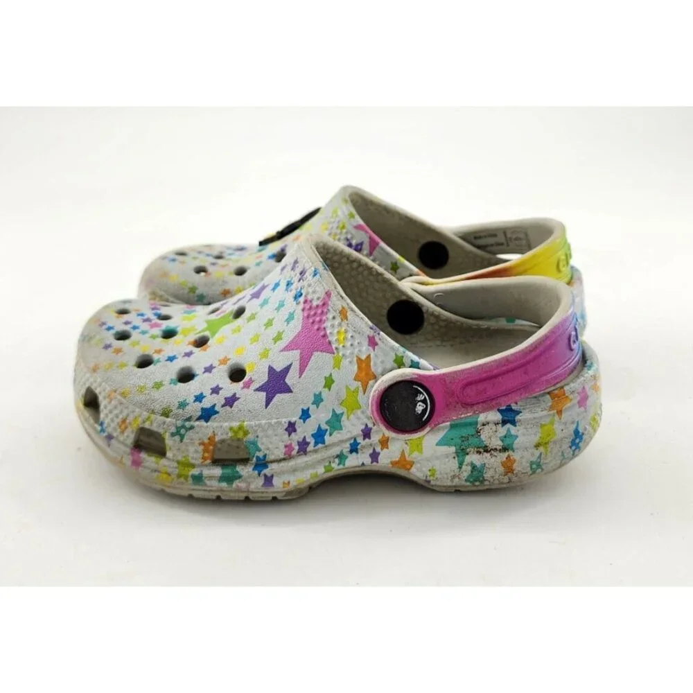 Crocs Kids‎ Classic Slip On Clog Shoes Disco Dance Party 208096 Youth Size C10